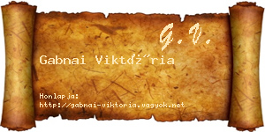 Gabnai Viktória névjegykártya